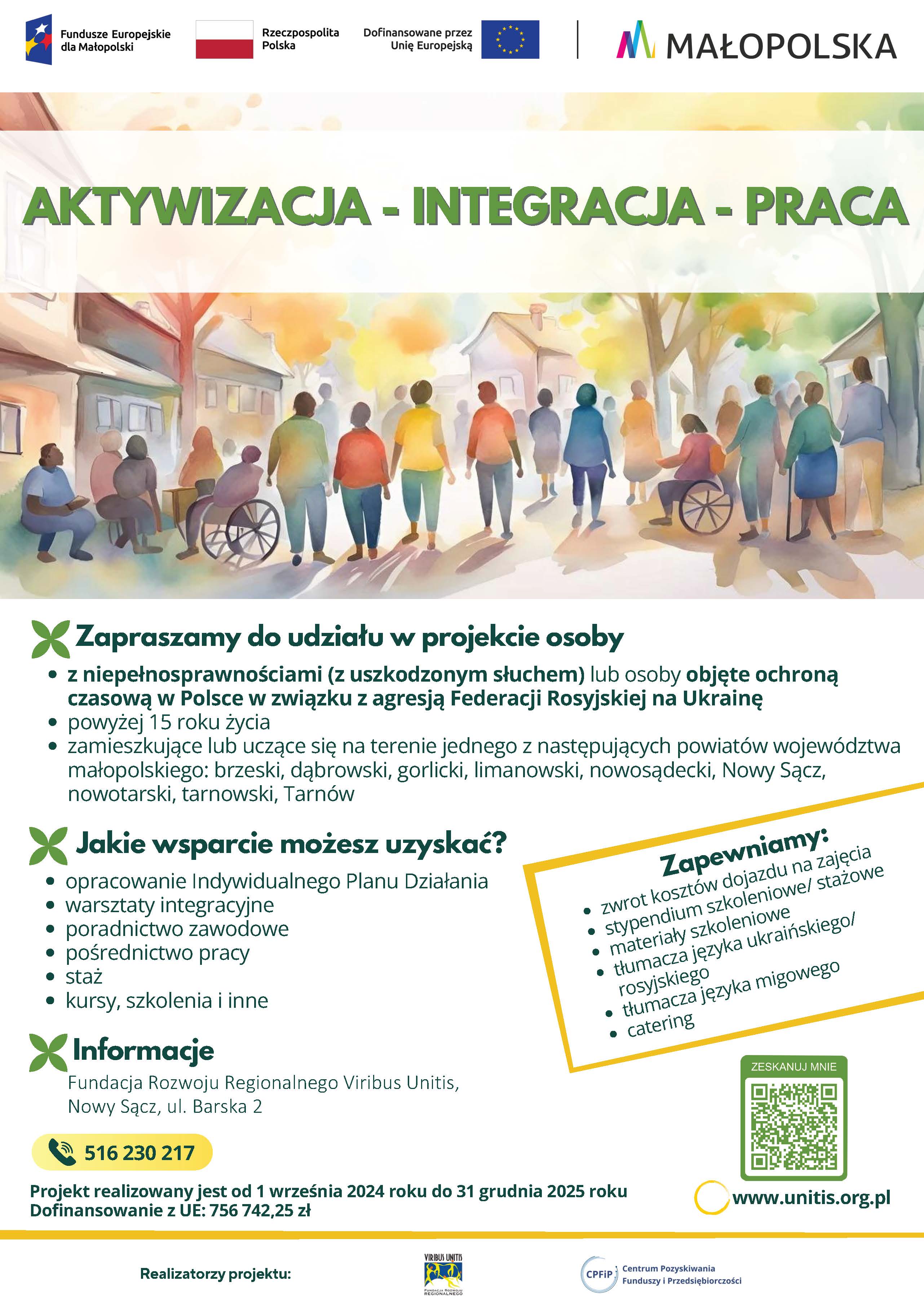 Rozpoczęliśmy realizację nowego Projektu aktywizacji społeczno - zawodowej „Aktywizacja- Integracja- Praca”